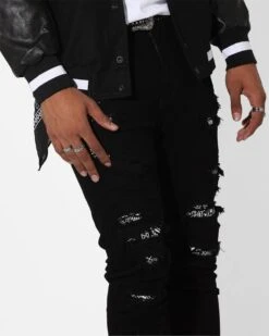 Saint Morta Bandana Summum Jean Black/White -Champioe Style 03004252 YB012 mens 00030