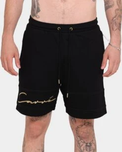 Carré Scripted Fleece Shorts Black/Black/Gold 15 Carré Scripted Fleece Shorts Black/Black/Gold -Champioe Style 03004560 YB103 mens 0030