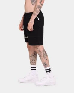 Carré Scripted Fleece Shorts Black/Black/Gold 18 Carré Scripted Fleece Shorts Black/Black/Gold -Champioe Style 03004560 YB103 mens 0060