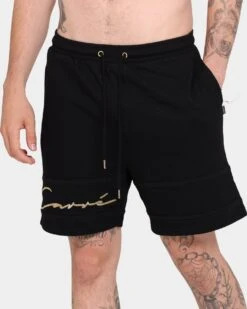 Carré Scripted Fleece Shorts Black/Black/Gold 19 Carré Scripted Fleece Shorts Black/Black/Gold -Champioe Style 03004560 YB103 mens 0070