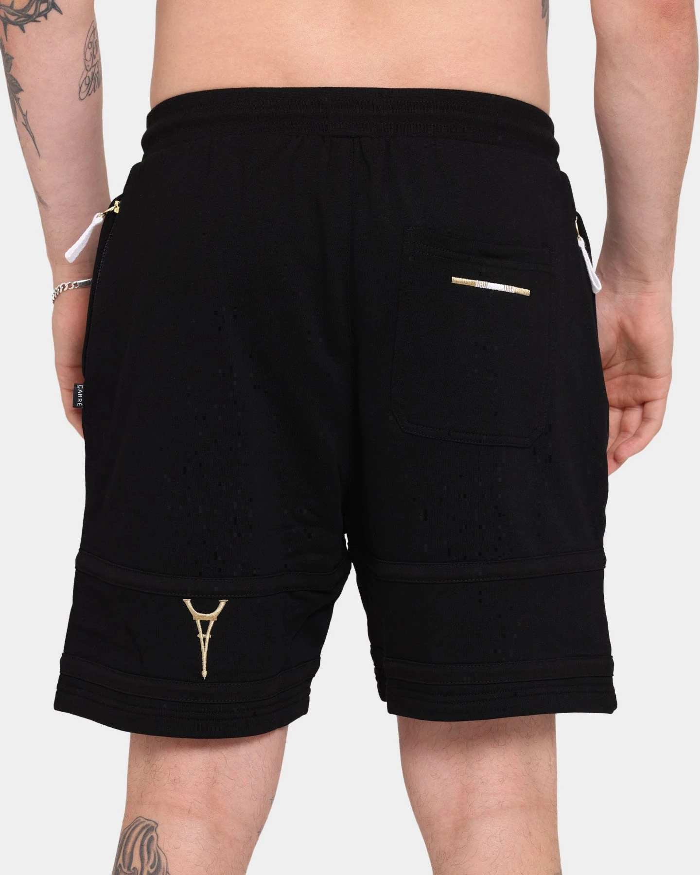 Carré Scripted Fleece Shorts Black/Black/Gold 11 Carré Scripted Fleece Shorts Black/Black/Gold - Image 9
