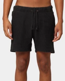 Champion Rev Weave French Terry Shorts Washed Black -Champioe Style 03005344 YW607 mens 0030