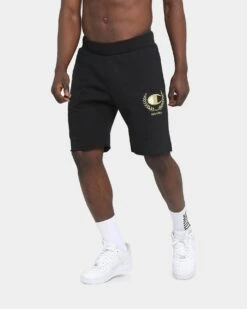 Champion Champion X Culture Kings Rev Weave Shorts Black/Gold