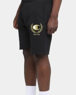 Champion Champion X Culture Kings Rev Weave Shorts Black/Gold -Champioe Style 03005772 YB003 mens 0080