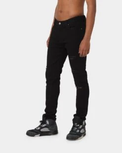 Carré Rugueux Distressed Skinny Jeans Black 18 Carré Rugueux Distressed Skinny Jeans Black -Champioe Style 03006172 YB001 mens 060
