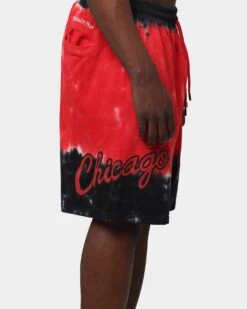 Mitchell & Ness Chicago Bulls Tie Dye Terry Short Red -Champioe Style 03006255 YR001 mens 00100