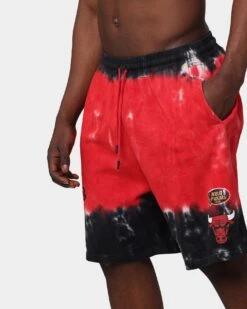 Mitchell & Ness Chicago Bulls Tie Dye Terry Short Red -Champioe Style 03006255 YR001 mens 0080