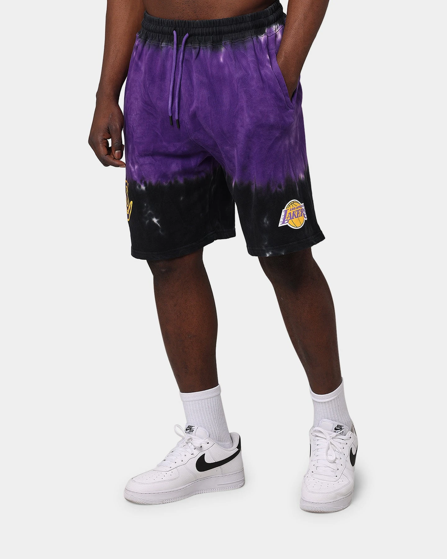 Mitchell & Ness Los Angeles Lakers Tie Dye Terry Short Purple 4 Mitchell & Ness Los Angeles Lakers Tie Dye Terry Short Purple - Image 2