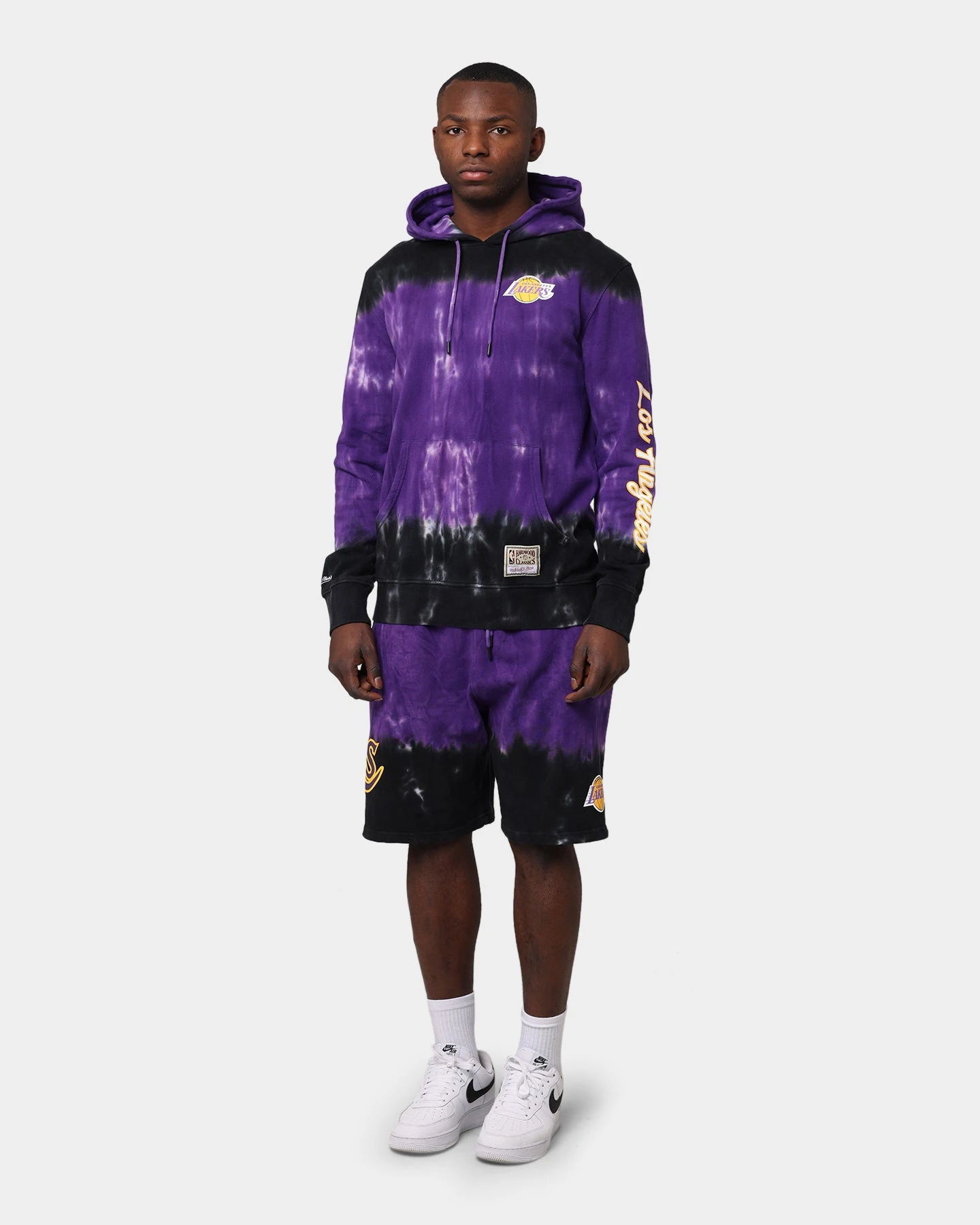 Mitchell & Ness Los Angeles Lakers Tie Dye Terry Short Purple 5 Mitchell & Ness Los Angeles Lakers Tie Dye Terry Short Purple - Image 3
