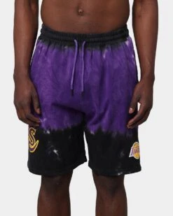 Mitchell & Ness Los Angeles Lakers Tie Dye Terry Short Purple 15 Mitchell & Ness Los Angeles Lakers Tie Dye Terry Short Purple -Champioe Style 03006256 YP200 mens 0030