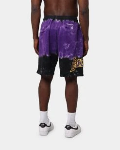 Mitchell & Ness Los Angeles Lakers Tie Dye Terry Short Purple 16 Mitchell & Ness Los Angeles Lakers Tie Dye Terry Short Purple -Champioe Style 03006256 YP200 mens 0040