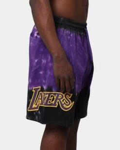 Mitchell & Ness Los Angeles Lakers Tie Dye Terry Short Purple 21 Mitchell & Ness Los Angeles Lakers Tie Dye Terry Short Purple -Champioe Style 03006256 YP200 mens 0090