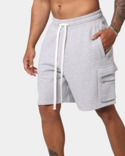 EN ES Cargo Fleece Shorts Grey -Champioe Style 03006693 YQ001 mens 0070