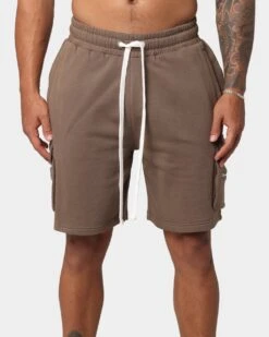 EN ES Cargo Fleece Shorts Brown -Champioe Style 03006693 YX300 mens 0030