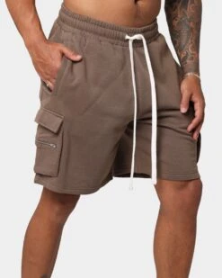 EN ES Cargo Fleece Shorts Brown -Champioe Style 03006693 YX300 mens 0070