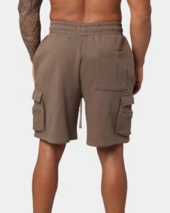 EN ES Cargo Fleece Shorts Brown -Champioe Style 03006693 YX300 mens 0080