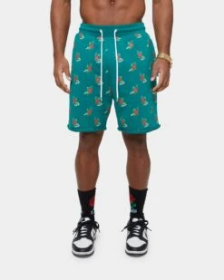 Carre Ament Repeat Rugueux Shorts Deep Teal 17 Carre Ament Repeat Rugueux Shorts Deep Teal -Champioe Style 03007252 YD527 mens 0060