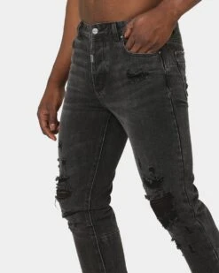 Dead Studios Venom Jeans Washed Black -Champioe Style 03007990 YW607 mens 0070