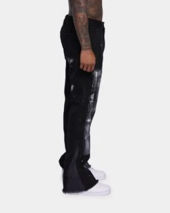 XXIII Frayed Seam Jeans Black -Champioe Style 03008457 YB001 mens 0030