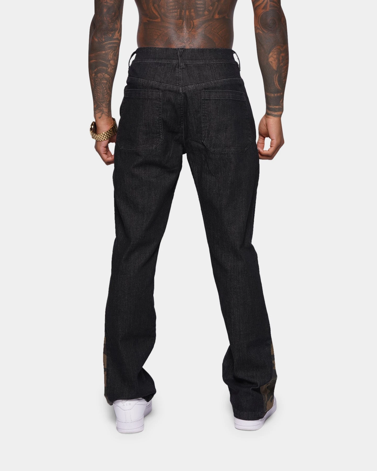 XXIII Valur Camo Flare Jeans Black/Camo 7 XXIII Valur Camo Flare Jeans Black/Camo - Image 5