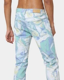 MNML D433 Spill Denim Jeans Blue/White -Champioe Style 03009590 YX095 mens 0080 ff7c22f8 b8f2 4d28 99c6 cf47158c59c9