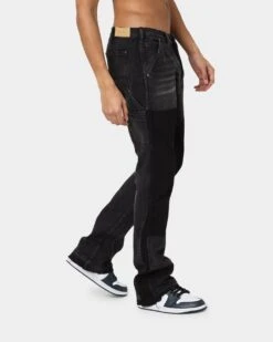 MNML B118 Flare Work Denim Jeans Black -Champioe Style 03009597 YB001 mens 0050 dfee268c 1f2d 42d7 bcf8 734395aeb8ff