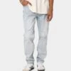 Carré Bouffant Distressed Jeans Light Blue