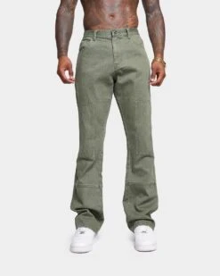 XXIII Oliver Washed Flared Jeans Olive -Champioe Style 03009958 YO100 mens 0030