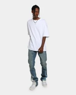 MNML B425 Patch Flare Denim Jeans Blue -Champioe Style 03010047 YX001 mens 020