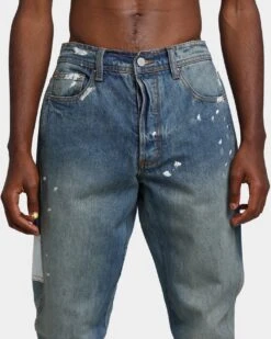 MNML B425 Patch Flare Denim Jeans Blue -Champioe Style 03010047 YX001 mens 030