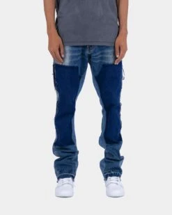MNML B118 Flare Work Denim Jeans Blue -Champioe Style 03010141 YX001 mens 0020