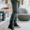 MNML B119 Flare Denim Jeans Blue 2 MNML B119 Flare Denim Jeans Blue -Champioe Style 03010142 YX001 mens 0005