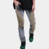 MNML D422 Leopard Denim Jeans Black/Brown