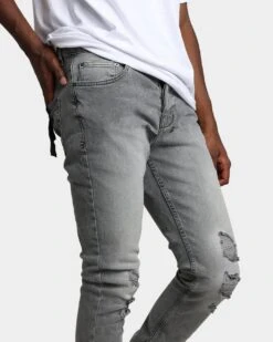 Ksubi Chitch Prodigy Trashed Pants Grey -Champioe Style 03010261 YQ001 mens 0050 dd8e97c5 0076 4010 b60c 40ce5fb9f623