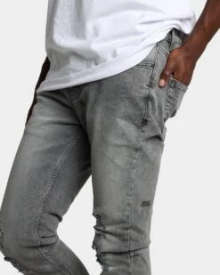 Ksubi Chitch Prodigy Trashed Pants Grey -Champioe Style 03010261 YQ001 mens 0060 5df0c55c 00ce 4da1 9bc3 801bf305faf8