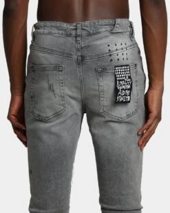 Ksubi Chitch Prodigy Trashed Pants Grey -Champioe Style 03010261 YQ001 mens 0080 31278b31 5be1 486e a127 2d53b24b496c