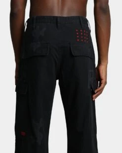 Ksubi Fugitive Cargo Pants Kash Box Black -Champioe Style 03010264 YB001 mens 0080
