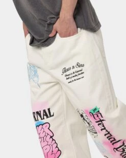 Loiter Eternal Jeans Ecru -Champioe Style 03010468 YE017 mens 0040