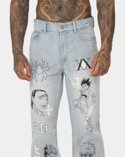 Goat Crew Hunter X Hunter Jeans Vintage Blue -Champioe Style 03010507 YX561 mens 070