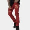 Ksubi 23 Chitch Red Denim Pants Red -Champioe Style 03010514 YR001 mens 0010