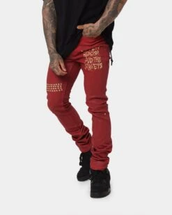Ksubi 23 Chitch Red Denim Pants Red