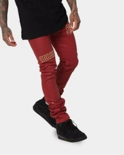 Ksubi 23 Chitch Red Denim Pants Red -Champioe Style 03010514 YR001 mens 0040