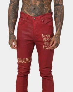 Ksubi 23 Chitch Red Denim Pants Red -Champioe Style 03010514 YR001 mens 0080