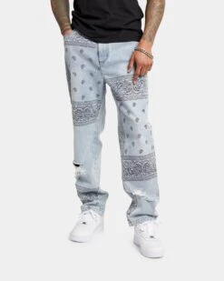 XXIII Paisley Print Jeans Paisley -Champioe Style 03010766 YP800 mens 0050