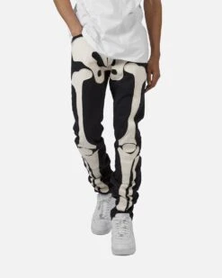 MNML D184 Skeleton Straight Denim Pants Black/White