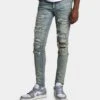 MNML X201 Rhinestone Skinny Denim Pants Blue -Champioe Style 03010799 YX001 mens 0010 ad37200b 591f 4fe4 a5b9 8adbb149aec2