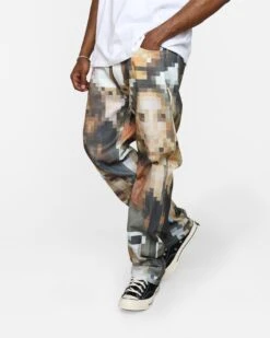 MNML V100 Pixel Denim Pants Multi -Champioe Style 03011008 YM041 mens 0030