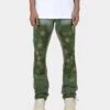MNML B451 Star Flare Denim Pants Olive -Champioe Style 03011036 YO100 default 010