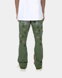 MNML B451 Star Flare Denim Pants Olive -Champioe Style 03011036 YO100 default 050