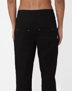 Saint Morta Rolled Hem Jeans Black -Champioe Style 03011143 YB001 mens 0080